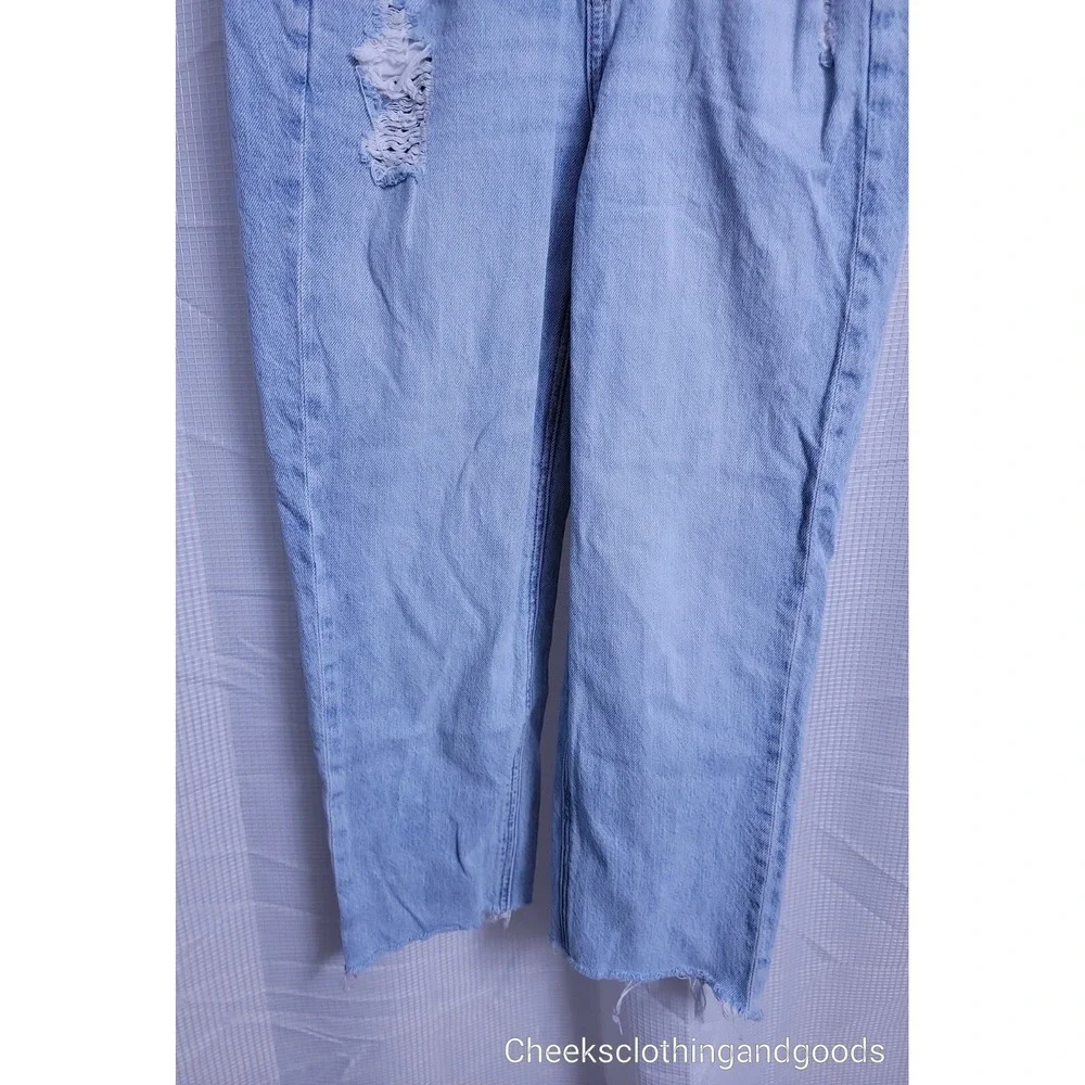 American‎ Eagle Highest Rise 90s Boyfriend Crop Distressed Jeans size 00 Regular - Picture 4 of 9